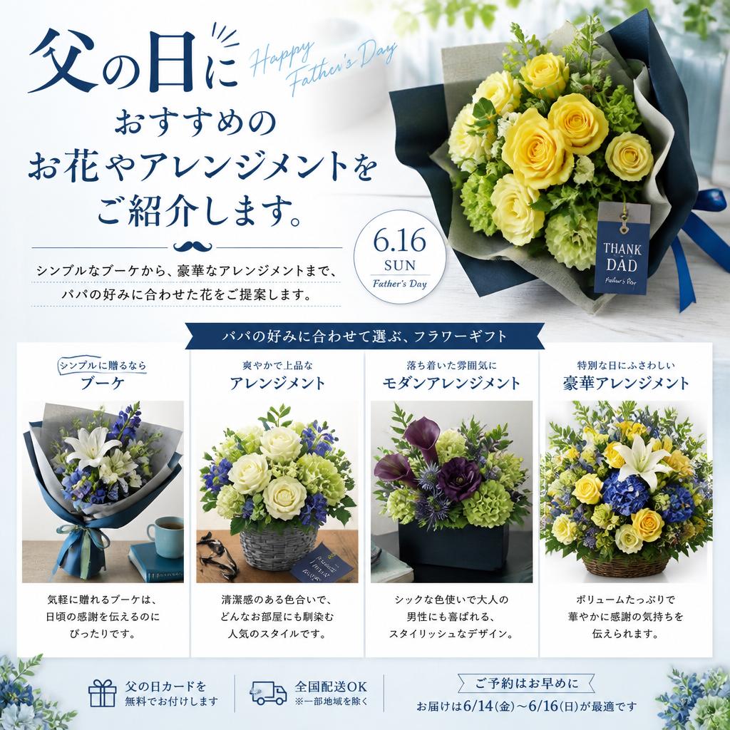 おすすめの花とアレンジメント