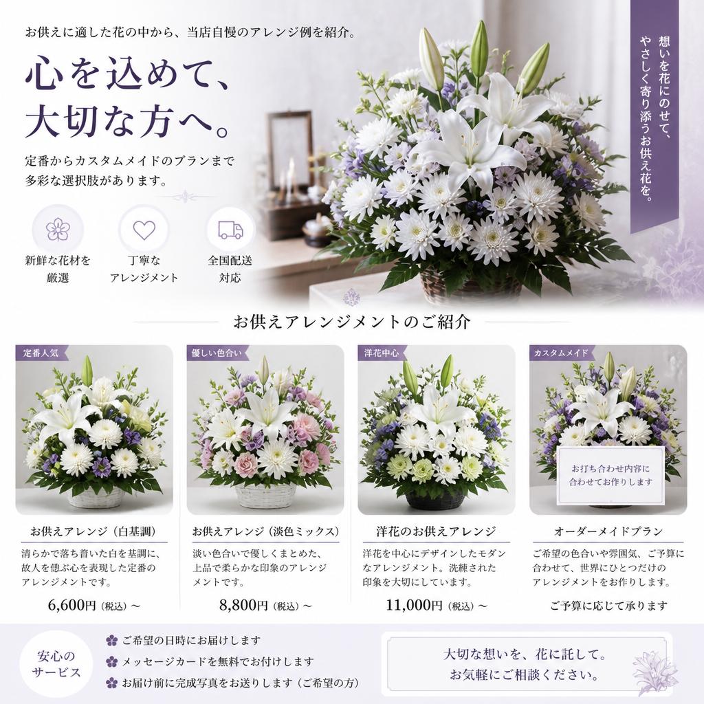5. 花の種類とアレンジ例