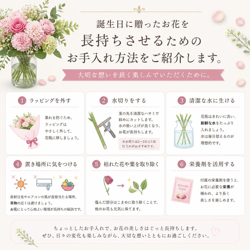 生花の手入れ方法